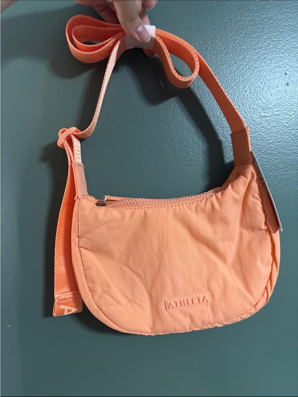 Athleta Coral-Orange Crossbody Bag